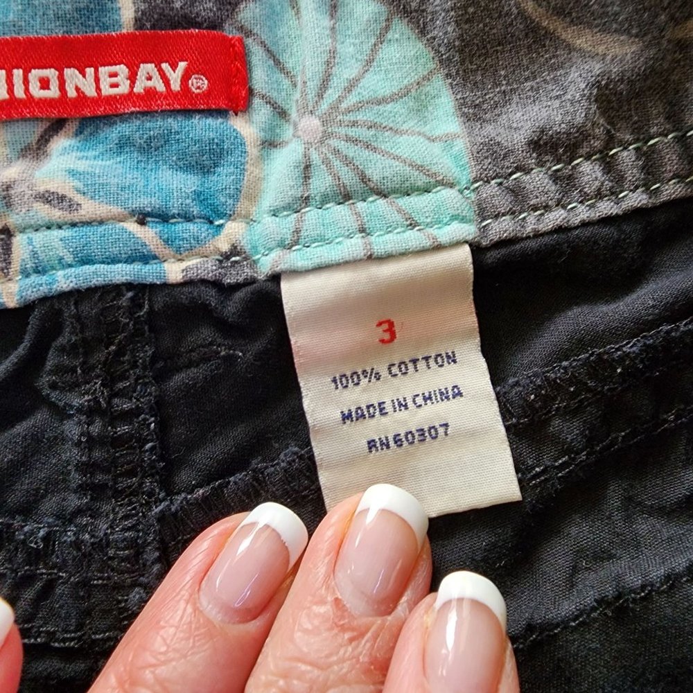 Juniors Union Bay Black Shorts Size 3 - Picture 2 of 12